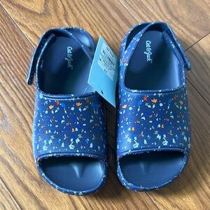 Cat & Jack Blue Speckled Sandals with Cushioned Footbed